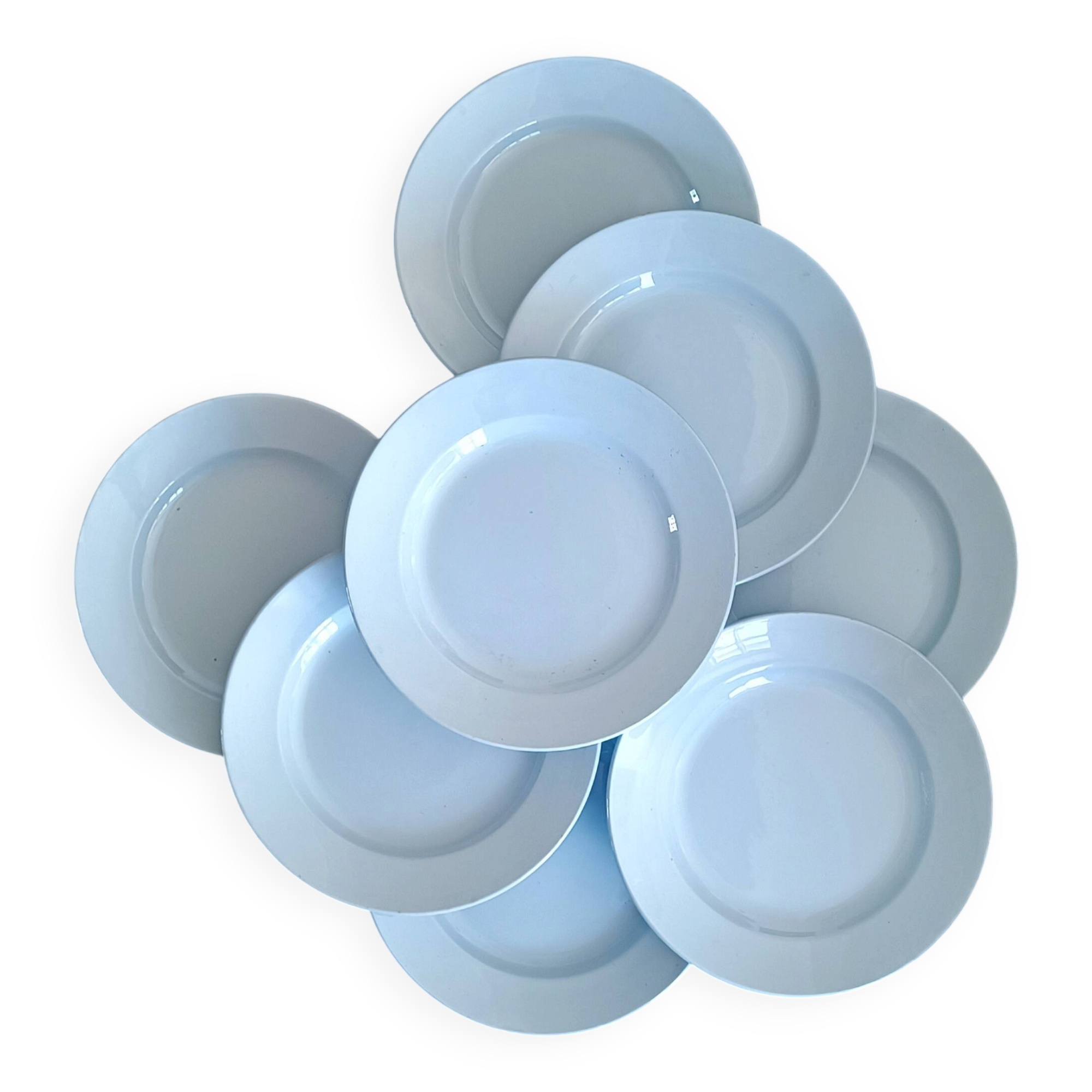 8 flat plates Gien