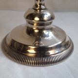 Candlestick with 3 burners in silver metal, Louis XVI style