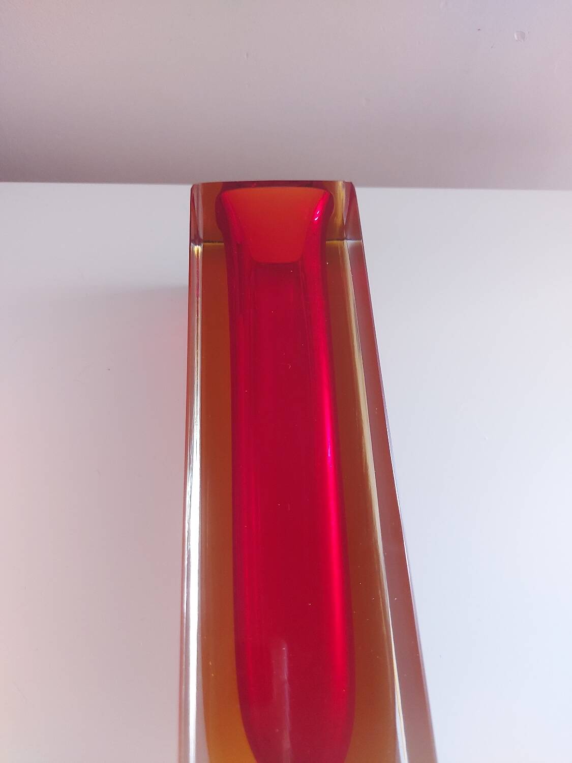 Sommerso vase by Seguso, Italy 70's, Flavien Poli (25.5 cm)