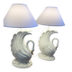 Lot de 2 lampes cygnes Bassano Italy
