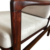 Light grey armchair by Zenon Bączyk for Swarzędzkie Furniture Factory, 1960s