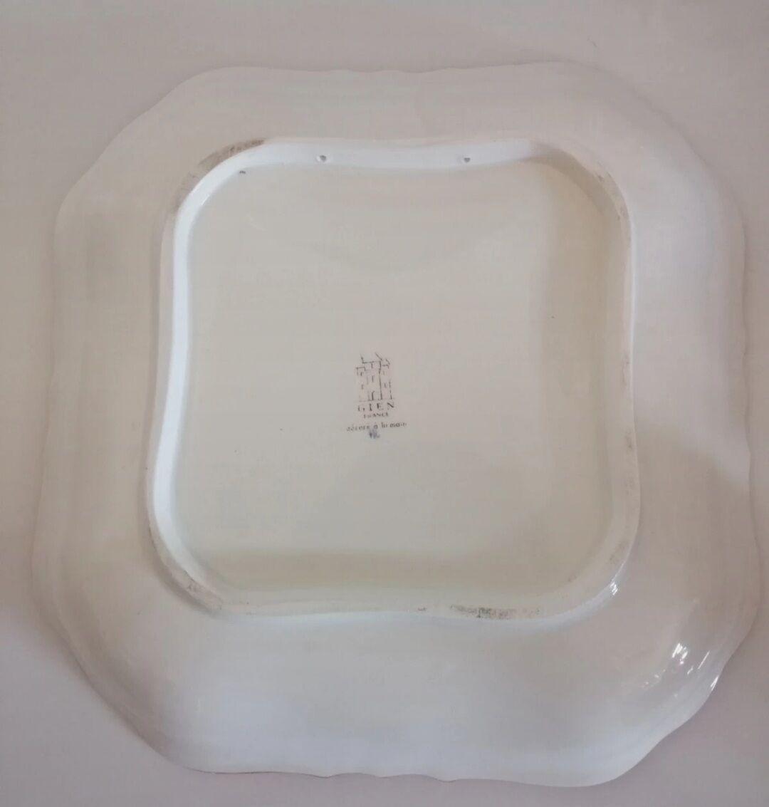 Gien peony dish hand painted