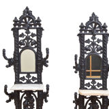 pair of Victorian hall stands cast iron