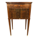 Side table with a faux book front.