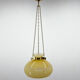 1950's Glass & Brass Pendant Light