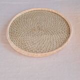 Glazed rattan tray
