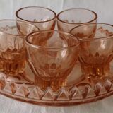 Lot glasses with saucer 50s