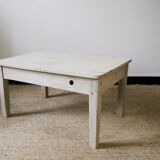Table basse lasurée blanc