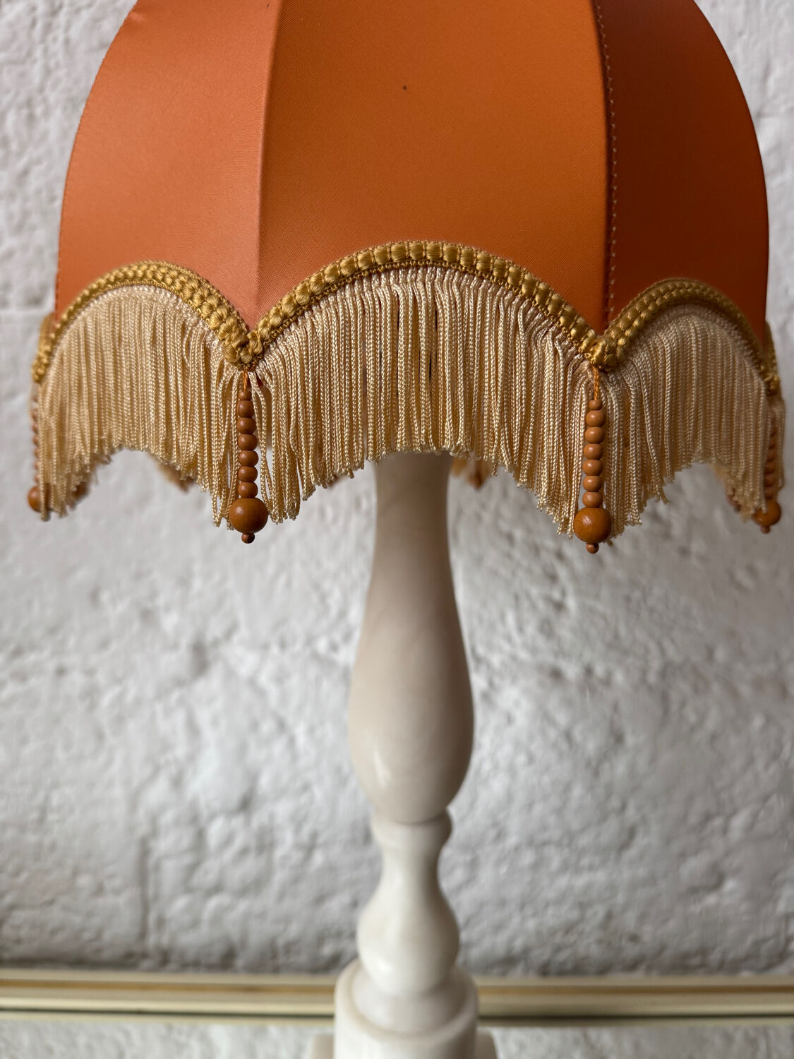 1970s alabaster column lamp