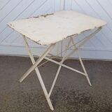 Old wrought iron garden table