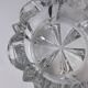 Antique round ashtray in transparent crystal glass (vintage)