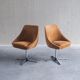 Set of 2 mid-century modern cocktail chairs