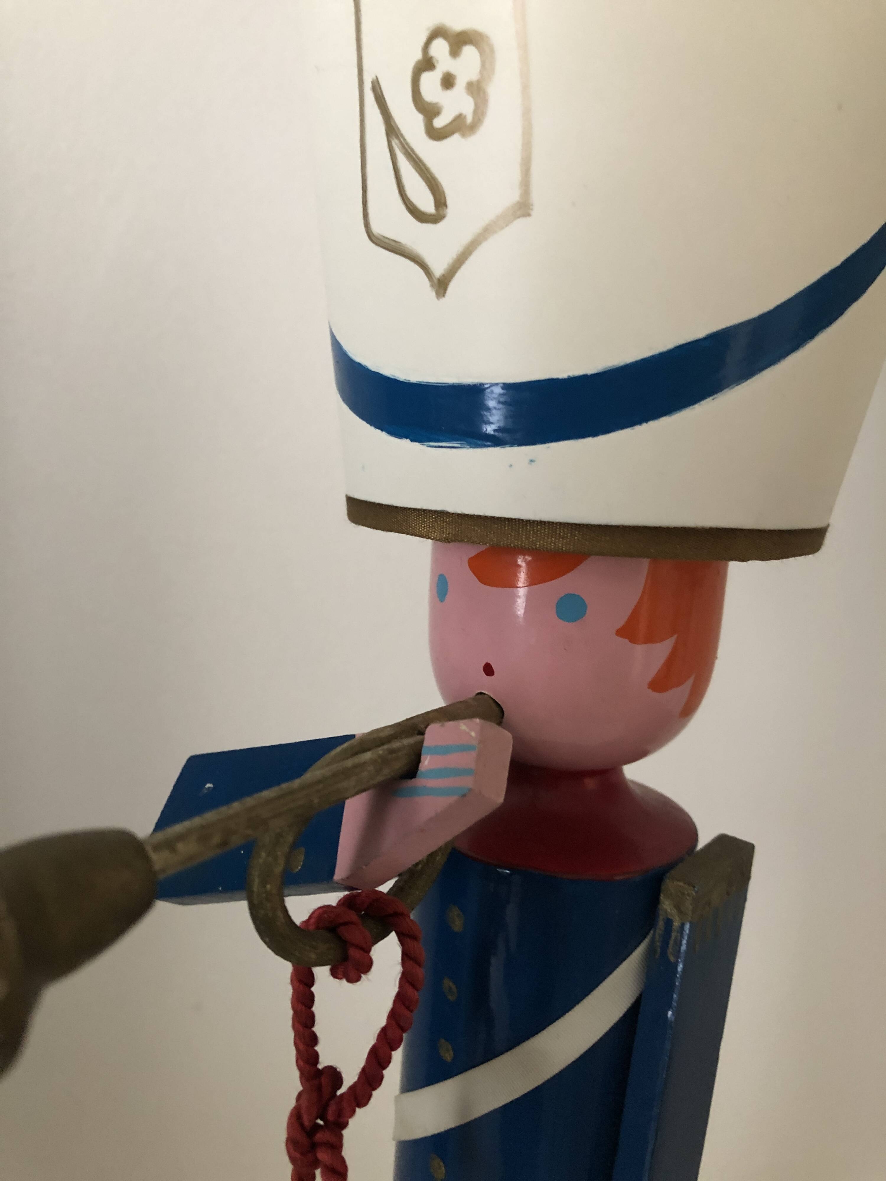Musical soldier lamp by Suzanne Bonnichon 1960