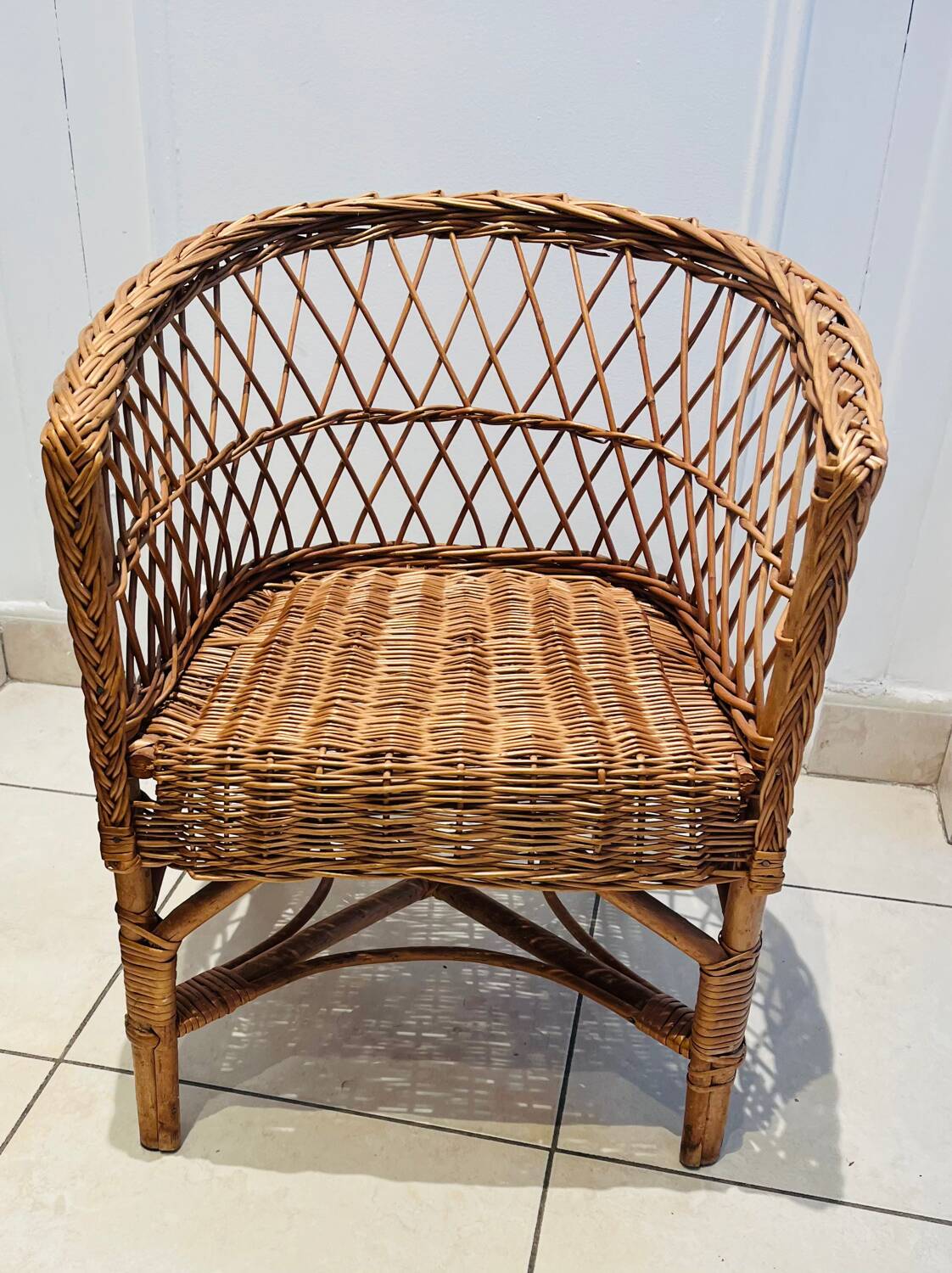 Children's rattan chair