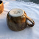 Lot 8 glazed stoneware cups