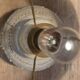 Vintage ceramic lamp with cut-outs by Georges Pelletier.