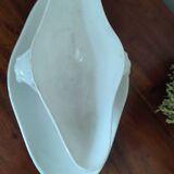 Gien opaque white porcelain gravy boat