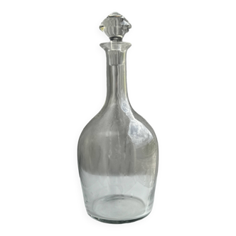 Very large glass decanter with spinning top H36