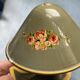 Small bedside lamp with clip, vintage painted flowers