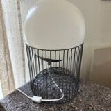Vintage space-age lamp with mesh base