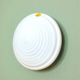 Art Deco White Glass Round Ceiling or Wall lamp