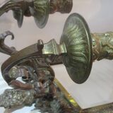 Miroir bougeoir en bronze