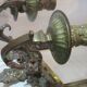 Bronze candle holder mirror