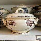 Large brown ironstone tureen HB & Cie