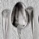 12 mocha spoons in silver metal christofle france
