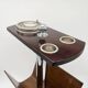 Magazine rack "Servizio da fumo" wood/metal — Italy, 1970s