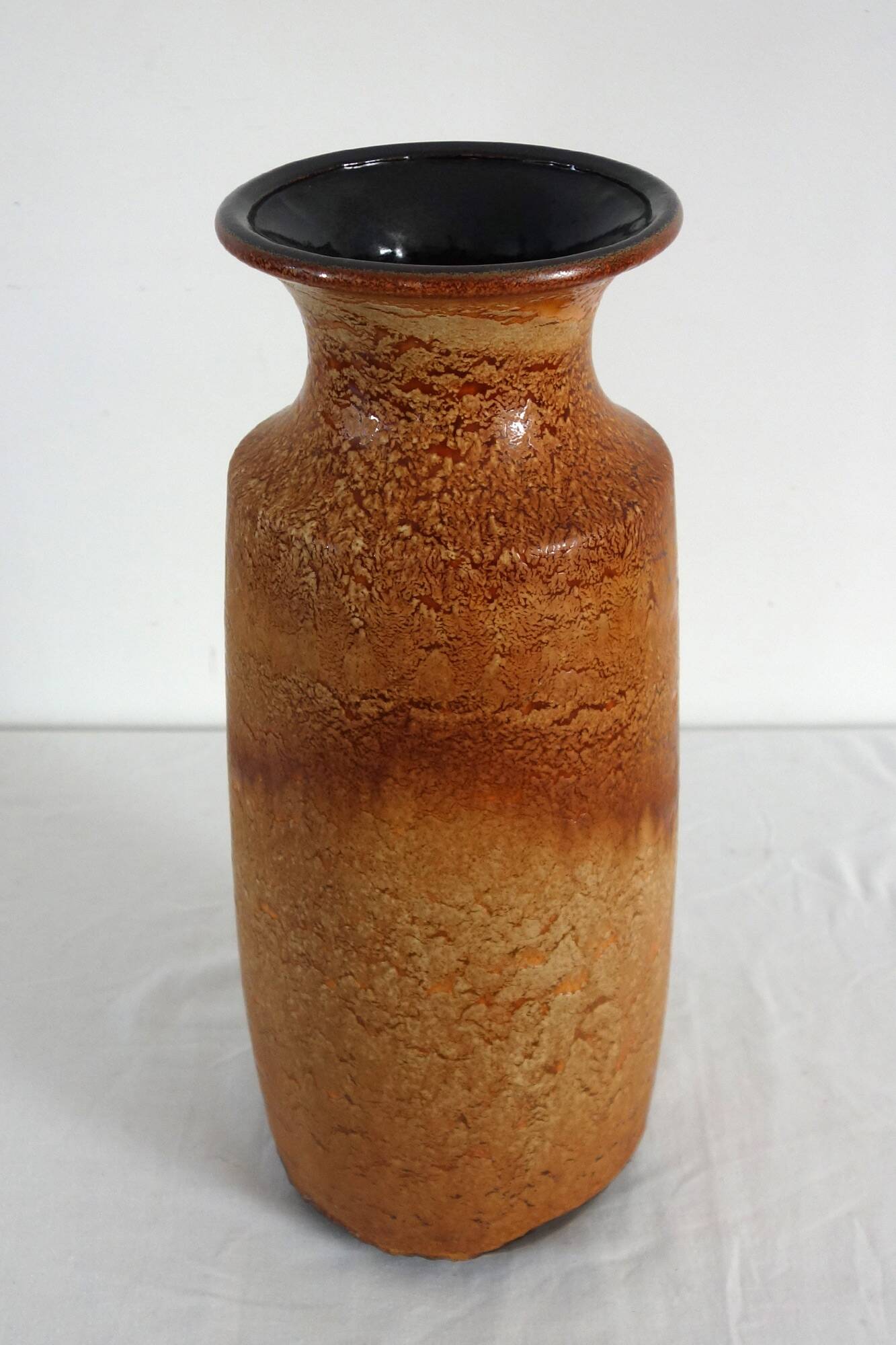 Large Scheurich vase, fat lava decor, 60s