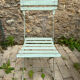 Almond green metal garden furniture