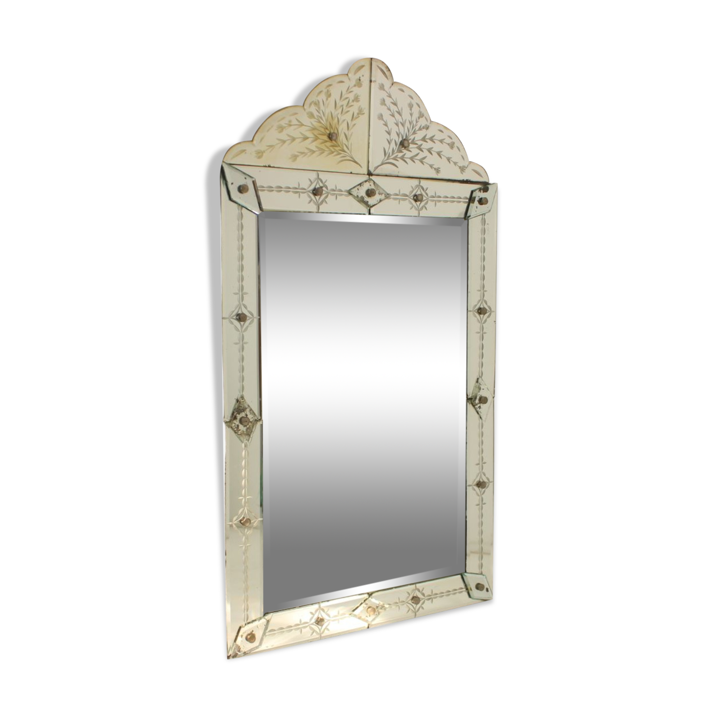 Mirror Czechoslovakia circa 1900 25x50cm