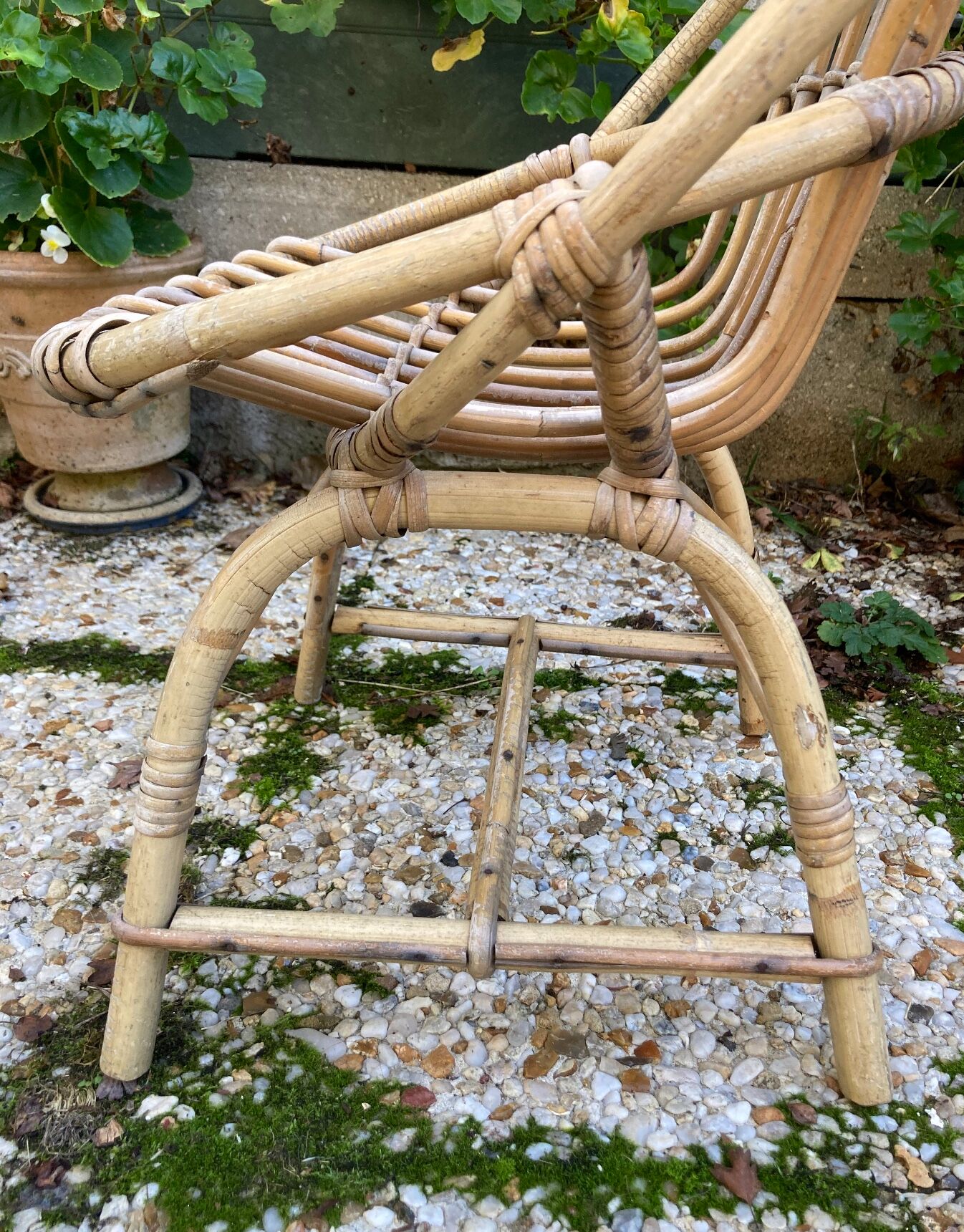 Rattan armchair for vintage children