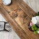 Table de ferme vintage en bois brut