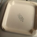 Ancient Saladier in Pink Ceramics by Digoin Sarreguemines Floral Decoration