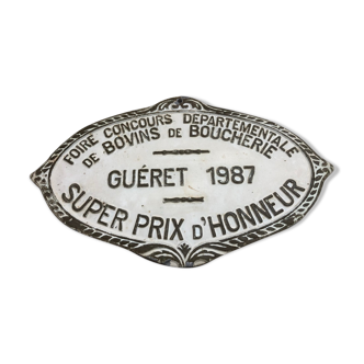 Plaque Concours Agricole Guéret 1987