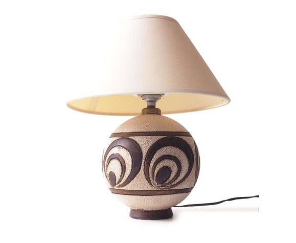 Art Deco ceramic ball lamp