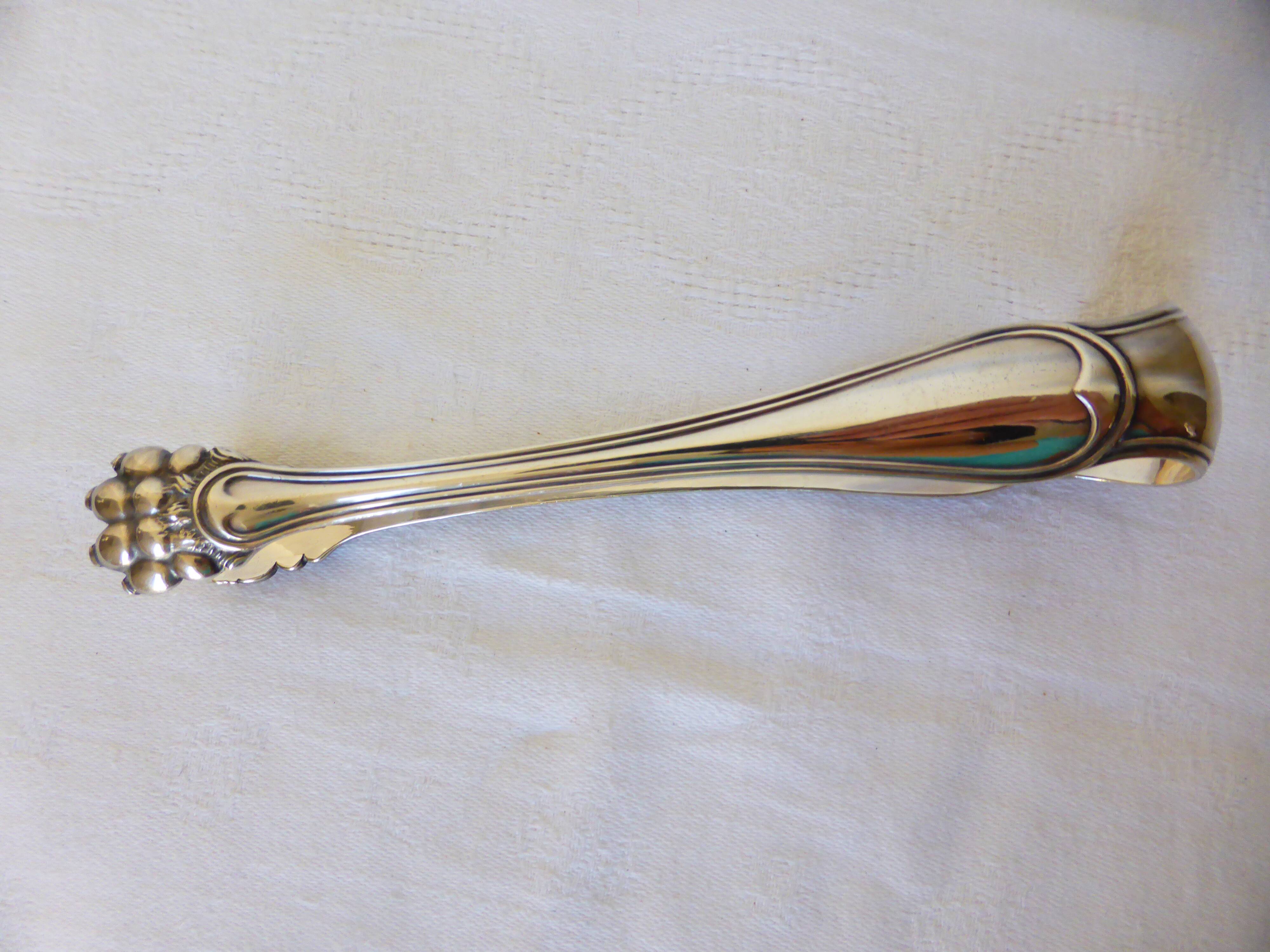 vintage silver-plated sugar tongs with English hallmark 2106272