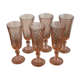 6 rosaline champagne glasses