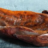 Antique XXL carved solid wood leaf cutter