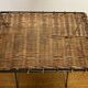 End table/ Magazine rack side table in wicker and iron, 1950s