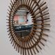 XL sun mirror in rattan, France circa 1960