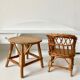Vintage rattan furniture for doll