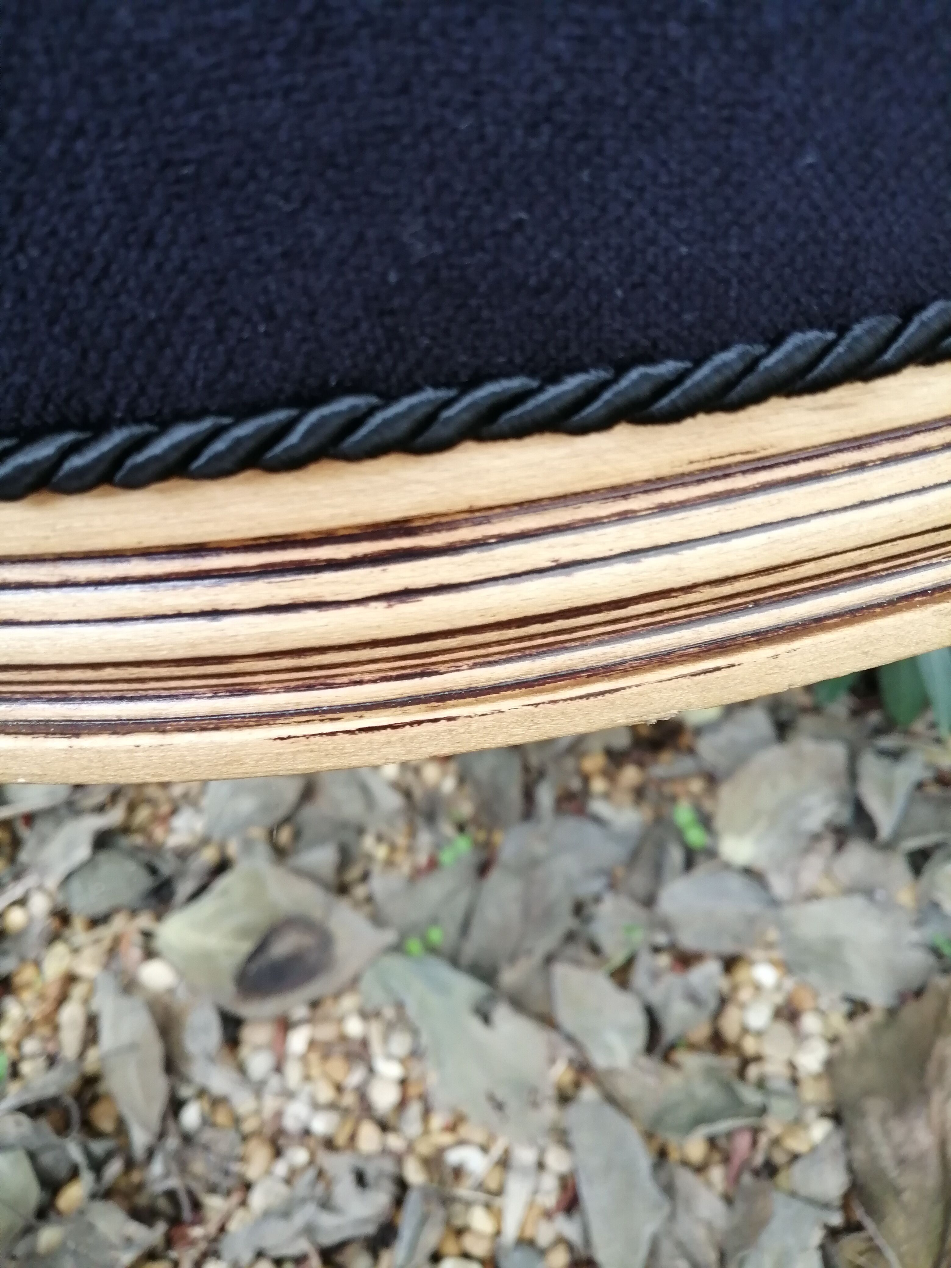 Medallion chairs back black cane