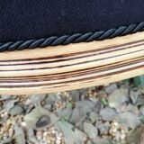 Medallion chairs back black cane