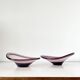 Pair of purple glass empty pockets 1960