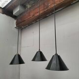 Enameled sheet metal pendant lights