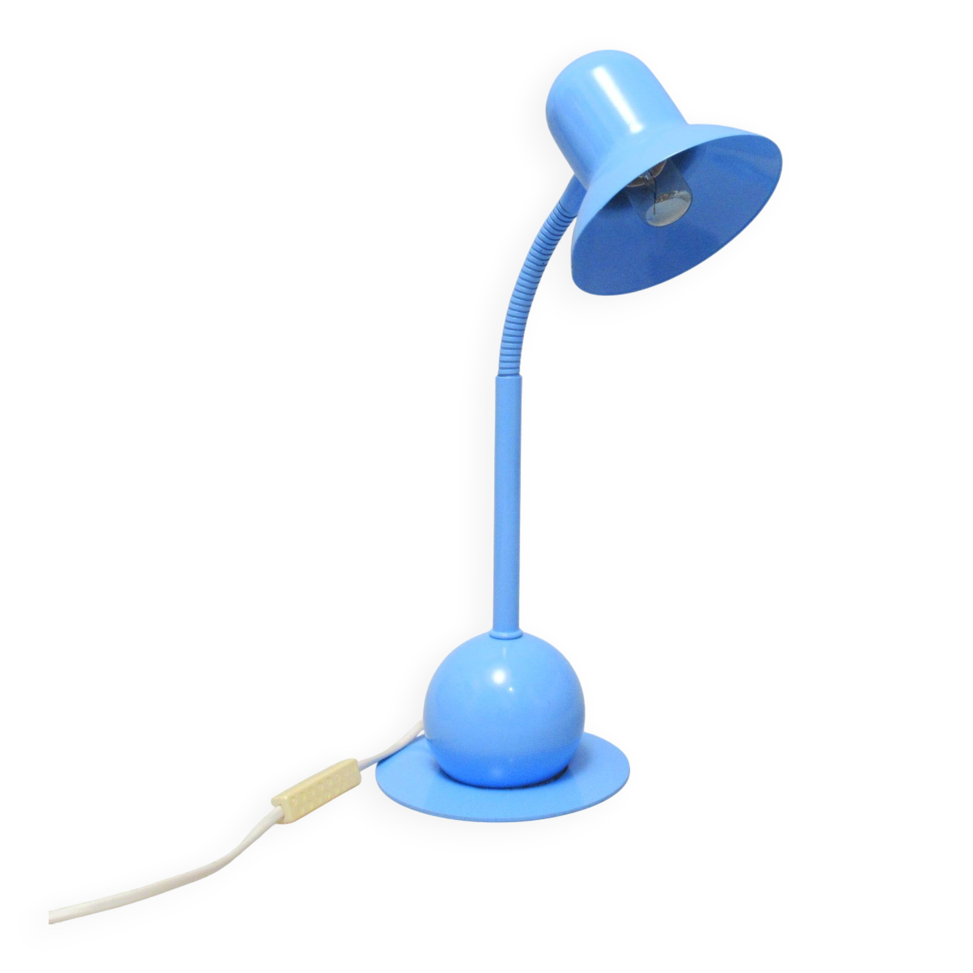 Blue desk lamp from the 90s.