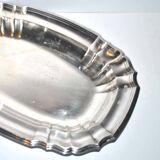 WMF Oval dish vintage tray in silver metal - scalloped net model 34cm